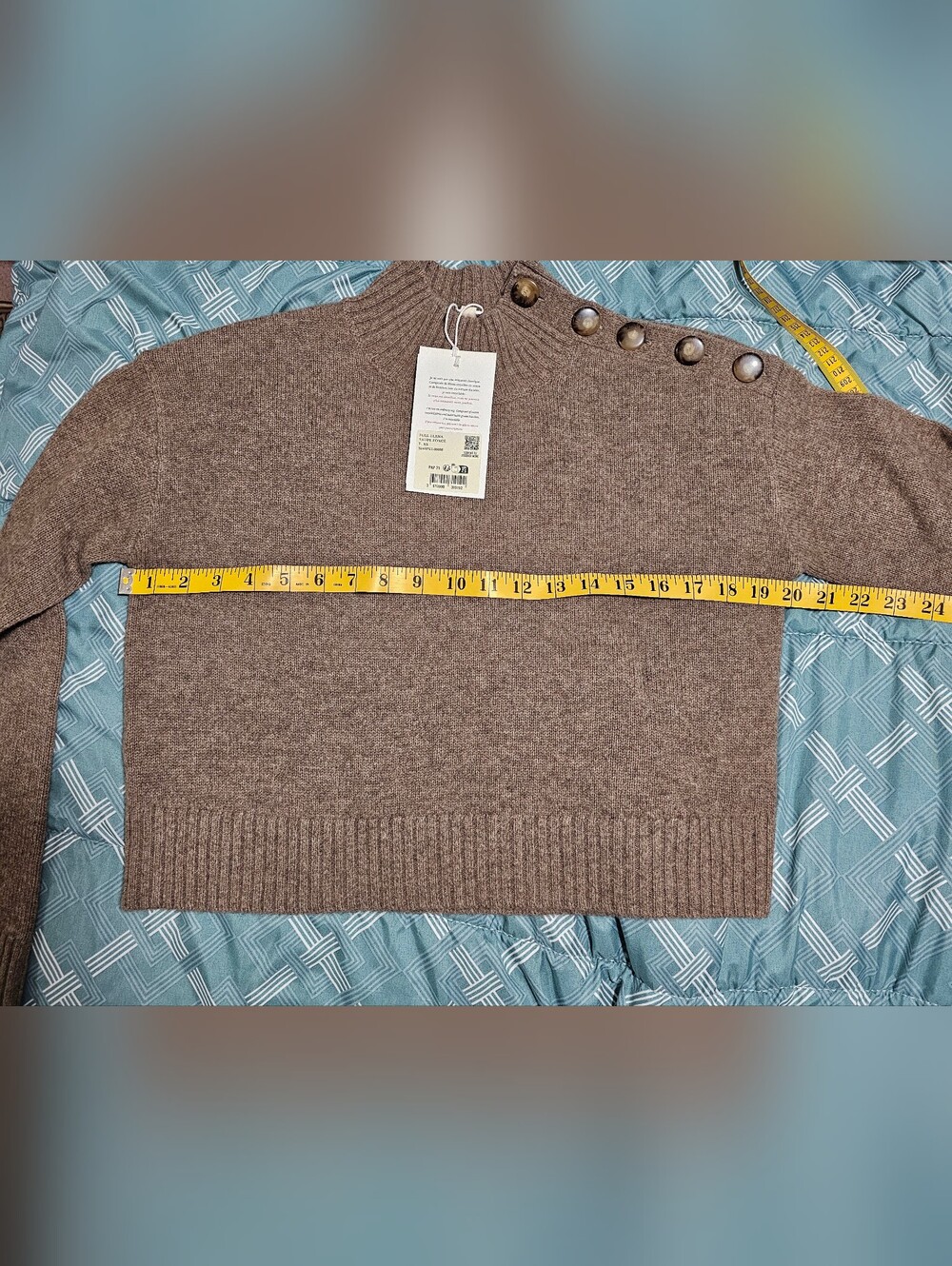 NWT! Sezane Elena 100% Yak Wool Jumper Sweater Taupe Brown Tan Size XS - Picture 11 of 11